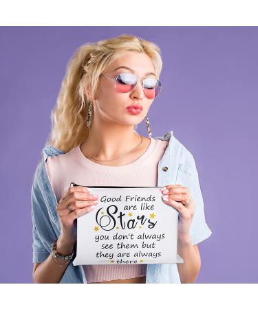 3-Piece Good Friend Gifts Cosmetic Bags for Women - Funny Long Distance Friendship, Birthday, Christmas & Moving Away Presents - Makeup Travel Cases for Best Friends, Soul Sisters (Stylish Design) - Buy Online on SooperMarket.com