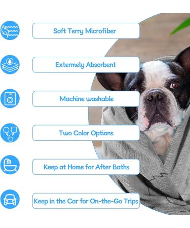 LLMSix Extra Absorbent Dog Towels - Large Microfiber Pet Towels for Small & Large Dogs/Cats (140x70cm) - Quick Drying & Soft - Buy Online on SooperMarket.com