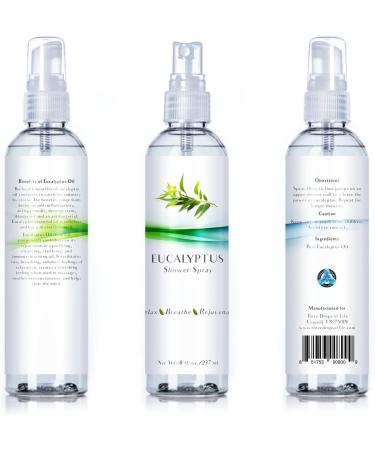 Luxury Eucalyptus Oil Steam Shower Spray - 8oz | Best Mist Essential Oil for Spa Rooms, Showers, and Baths - Buy Online on SooperMarket.com