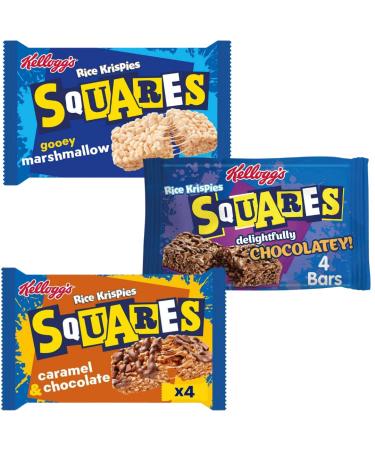 Sweet Treat Bundle With Rice Krispies Marshmallow Bars 112g Rice Krispies Delightfully Chocolatey Bars 144g & Rice Krispies Curious Caramel & Chocolate Bars 144g (3 Pack)