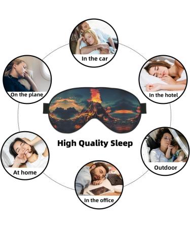 SSIMOO Volcano Soft Sleep Eye Mask - Breathable Black Eye Patch for Women | Perfect for Travel & Relaxation - Buy Online on SooperMarket.com