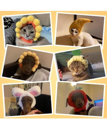 Weewooday 5 Pieces Cat Hat Cat Costume Bunny Hat with Ears Funny Banana Pineapple Cat Hat for Cats and Small Dogs Kitten Puppy Party Costume Accessory Headwear(Cute Style) - Buy Online on SooperMarket.com