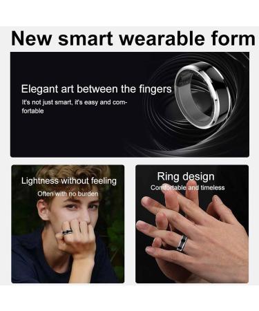 HCPZL Smart Rings for Men and Women Smart Ring Tracker BT5.1 Step Counting 5ATM Waterproof Smart Ring with APP for Android for iOS for TikTok Camera Remote (10#) 7# - Buy Online on SooperMarket.com