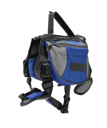 Dog backpack dog saddle bag with pockets for small medium dogs (S)
