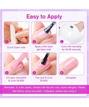 Shining She Gel Nail Polish Set - 10 Colors Purple Rose White Glitter Kit - Soak-Off UV/LED - 8ML - Ideal for Nail Art Salon & Home DIY - Buy Online on SooperMarket.com