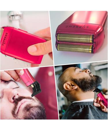 Supreme Trimmer 2-in-1 DLC T-Shaper & CRUNCH Foil Shaver - STF602 Electric Razor & ST5205 Beard Trimmer Kit | Pink Haircut Combo - International Shipping Available - Buy Online on SooperMarket.com