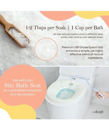 Sitz Bath Salt for Hemorrhoids & Postpartum Care - Organic Epsom Salt Soak | Made in USA - 10oz by DiviniTi - Buy Online on SooperMarket.com