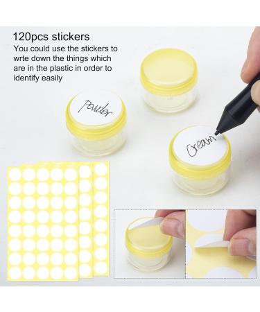 100 Pieces Mini Clear Cosmetic Bottles - 5ml Empty Jars for Lip Balm Lotion & Cream | Transparent Screw Cap Containers - Yellow Set - Buy Online on SooperMarket.com