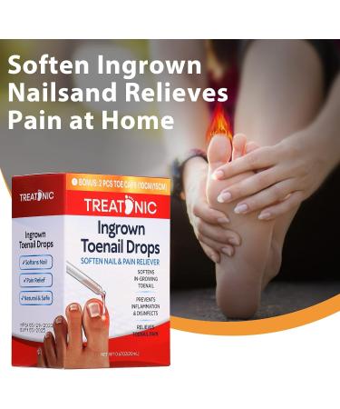Ingrown Toenail Treatment - Ingrown Toenail Pain Reliever and Softener Kit for Easy Trimming with Silicone Gel Toe Caps Clear - Buy Online on SooperMarket.com