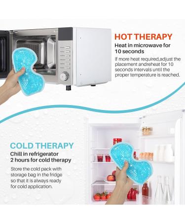 MIVORA Cooling Gel Mask for Puffy Eyes - Hot Cold Therapy for Migraine, Dark Circles, Sinus Pain - Reusable, Light Blue - Buy Online on SooperMarket.com