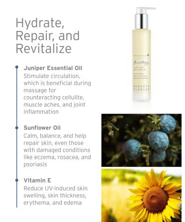 Kerstin Florian Organic Juniper Berry Body Oil - Nutrient-Rich Moisturizer with Vitamin E Coconut & Jojoba Oil for Relaxation & Massage (3.4 fl oz) - International Shipping Available - Buy Online on SooperMarket.com