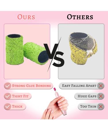 100Pcs 120 Grit Nail Sanding Bands for Nail Drill | Professional Nail Drill Sanding Tools with Boxed Case | Ideal for Removing Gel, Dip Powder, and Poly Nail Gel - Buy Online on SooperMarket.com