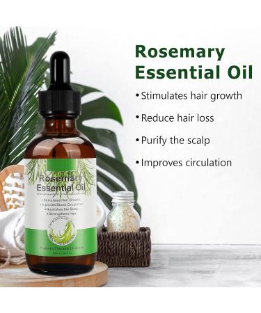 100% Pure Rosemary Oil for Hair & Scalp - Natural Hair Growth & Nourishing Aromatherapy (120ml 2 Pack) - Buy Online on SooperMarket.com