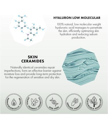 Face Cream With Ceramides Hyaluronic Acid & Iceland Moss Extract 50ml Certified Organic Day & Night Cream For Men & Women Anti Aging & Anti Wrinkle All Skin Types - Buy Online on SooperMarket.com