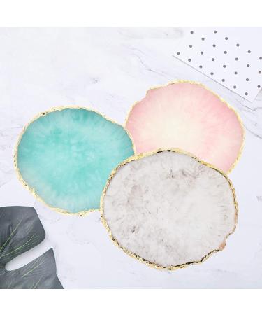 Sanwood Harz Nailart Palette | Golden Edge Resin Nail Polish Holder for DIY Manicure & Cosmetics Tools International Shipping Available - Buy Online on SooperMarket.com
