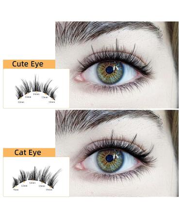 D Curl Cluster Lashes Kit - 14 Pairs / 196 PCS DIY Eyelash Extension Segments (Devil 02-D) - Buy Online on SooperMarket.com