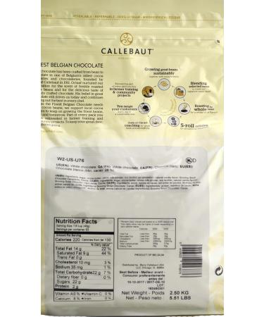 Callebaut White Chocolate 2.5 Kg - Buy Online on SooperMarket.com