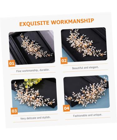 Gogogmee Headgear Bridal Hair Comb Bridal Headpieces for Wedding Bride Hair Comb Wedding Pearl Hair Comb Wedding Hair Accessories for Brides Wedding Hair Comb Wedding Headpiece for Bride - Buy Online on SooperMarket.com