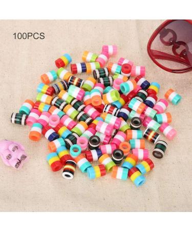 Hair Braid Beads Hair Accessories Colorful Braiding Beads Resin Beads for Decorating Hair African Style Hair Beads100pcs / set - Buy Online on SooperMarket.com
