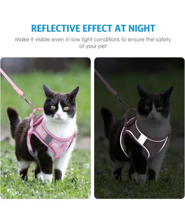 Buy BriFit Cat Dishes & Adjustable Harness - Reflective Stripes Pink XXS for Kittens & Small Dogs (4.41-61 lbs) - International Shipping Available - Buy Online on SooperMarket.com