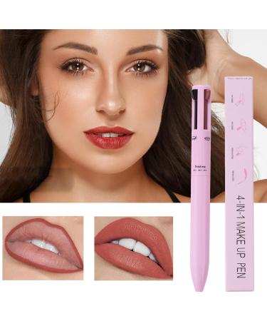 Multi Pencil Makeup Waterproof Multi-Functional Brow | Beauty Product for Women for Travel Comes with Eyeliner Brow Lipliner and Highlighter Puchen Pink - Buy Online on SooperMarket.com