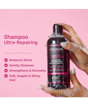 KERARGAN Ultra Repairing Keratin Shampoo - Strengthen & Smooth Damaged Hair Sulfate-Free 16.9 fl oz - Buy Online on SooperMarket.com
