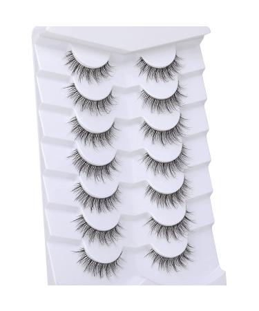 5D Wispy Natural Short Mink Eyelashes Pack - Clear Band (12mm) - Buy Online on SooperMarket.com