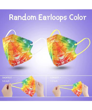 Kids Disposable Tie Dye Face Masks - 30 Pack, 4-Layer, Breathable with Elastic Earloop - Multicolor Protective Masks for Boys & Girls in School & Outdoors - Buy Online on SooperMarket.com