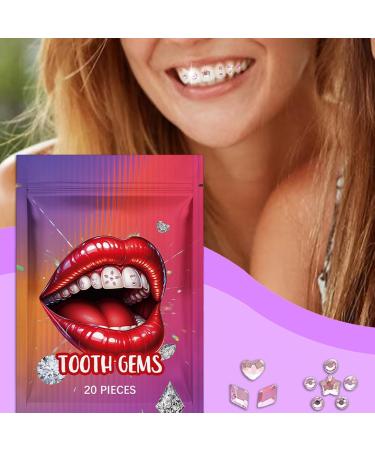 Crystal Stickers for Teeth - Gemstone Rhinestone Stickers for Teeth - Multifunctional Teeth Supplies Decorative Daily Teeth Decor for Shopping Dating - Buy Online on SooperMarket.com