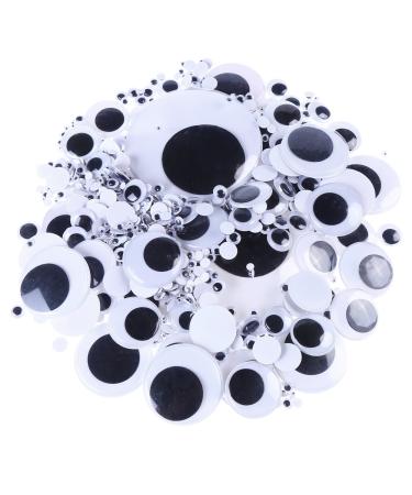 CCINEE 988 Pieces 5mm -100mm Black Wiggle Googly Eyes with Self-Adhesive for Craft and Sewing