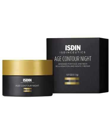 ISDIN Age Contour Night Face and Neck Cream with Melatonin and Peptides  1.8 Oz