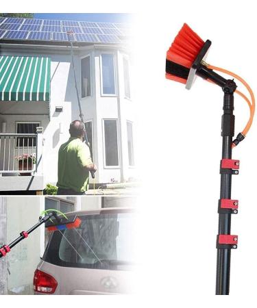Window Cleaning Brush Water Fed Pole Adjustable 3.6M -11M Window Cleaning Pole Caravan Washing Truck Campers and Buses Car Wash Windows/20Ft/6M 35cm Brush Head 4M/13FT