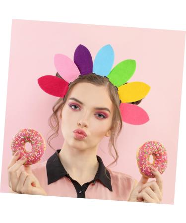 Gadpiparty Sun Flower Headband Lovers Props Make up Colorful Non-woven Plastic Colorful 28X13CM - Buy Online on SooperMarket.com
