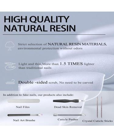 240PCS Transparent Soft Gel Full Cover Nail Tips Kit for Salon Quality Nail Extensions - Short Trapezoid Shape - 12 Sizes - DIY at Home - Buy Online on SooperMarket.com