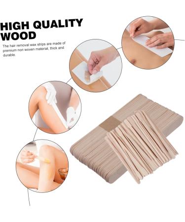FOMIYES 800 Disposable Beauty Wax Strips - At-Home Hair Removal Wooden Wax Spatula Natural Birch Bar - Buy Online on SooperMarket.com