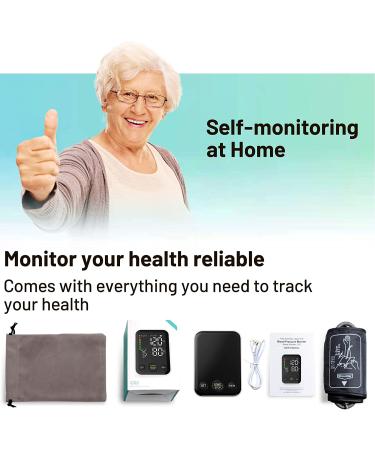 Automatic Digital Blood Pressure Monitor with LED Display - Upper Arm BP Cuff Machine for 2 Users, 240 Memory Storage, Storage Bag - Black - Buy Online on SooperMarket.com