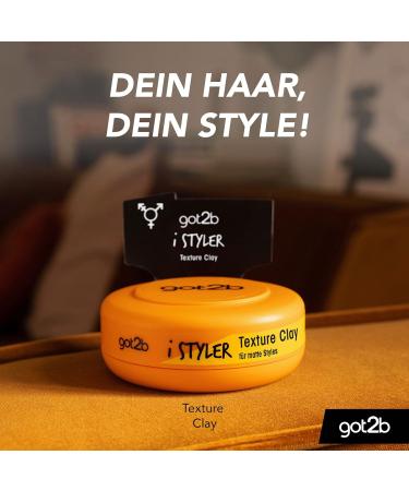 GOT2B ISTYLER Texture Clay Halt 4 (75 ml) - Men's Hair Cream for Cool Matt Effect & Textured Style - Buy Now! - Buy Online on SooperMarket.com
