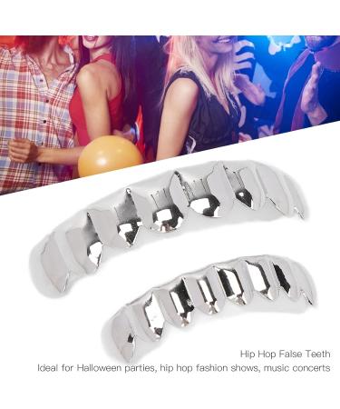 Hip Hop Teeth Halloween Hip Hop Teeth Convenient for Halloween Party for Hip Hop Fashion Shows(Silver) - Buy Online on SooperMarket.com