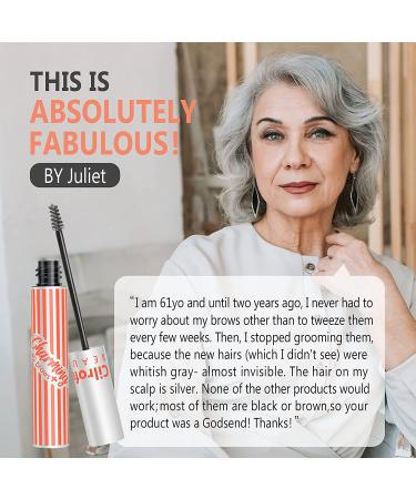 Charming 4D Tinted Eyebrow Gel in Dark Gray - Waterproof, Long Lasting, Non-Sticky, Cruelty Free & Paraben Free - Includes Spoolie Brush & Eyebrow Razor - 5.0g - Buy Online on SooperMarket.com