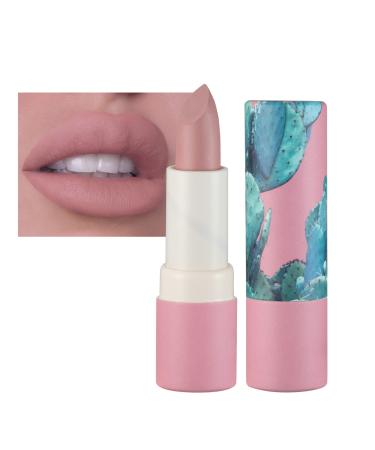 Long Lasting Lipstick Non Stick Cup Velvet Lipstick Lip Gloss Waterproof Lipstick Nude Lipstick Non Drying Rich and Silky Texture Lip Tint High Coverage Lip Color Lipsticks for Women (#04 Lotus Pink)