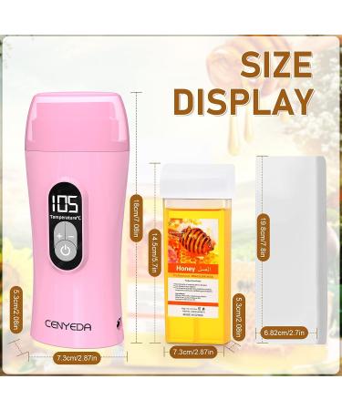Demine Honey Wax Roller Kit for Hair Removal - Portable Wax Warmer for Sensitive Skin - Includes 2 Cartridges, 10 Wax-removing Wipes, 100pcs Wax Strips - Buy Online on SooperMarket.com