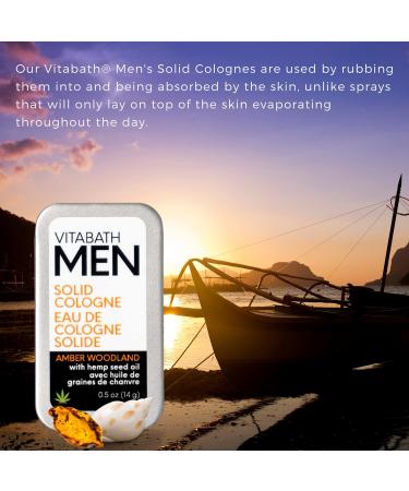 Vitabath Men's Solid Cologne Invigorating Crisp Cool Water & White Woods All Over Lasting Amber & Woodland Fragrance with Skin-Loving Natural Beeswax & Hemp - 0.5 oz Cool Water Amber White Woods 0.5 Ounce (Pack of 1) - Buy Online on SooperMarket.com