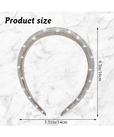 Sibba Rhinestone Headband - Sparkly Crystal Bling Hair Band for Women and Girls (Silver) - Buy Online on SooperMarket.com