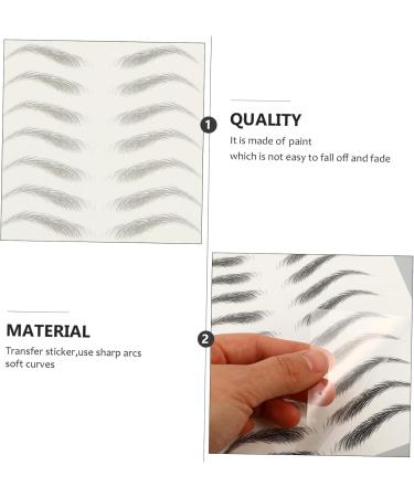 HAPINARY 4 Sheets Waterproof Eyebrow Stickers Brow False Eyebrows Cosmetics Eyebrow Transfer Stickers Artificial Eyebrow Eyebrow Tool Makeup Brow Sticker 21x14.8cm Black - Buy Online on SooperMarket.com