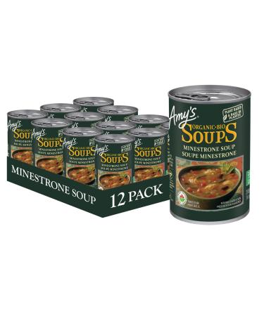 Amy s Kitchen Organic Minestrone Soup Vegan Dairy-Free Lactose-Free Soy-Free Corn-Free Tree Nut-Free Kosher Plant-Based 12-pack (398ml per can)