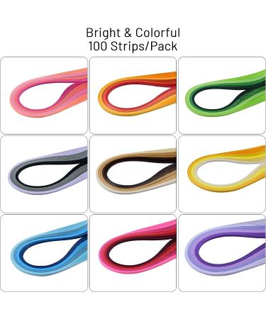 Paper Quilling Strips Set - 36 Colors - 900 Strips - 3mm x 39cm - Buy Online on SooperMarket.com