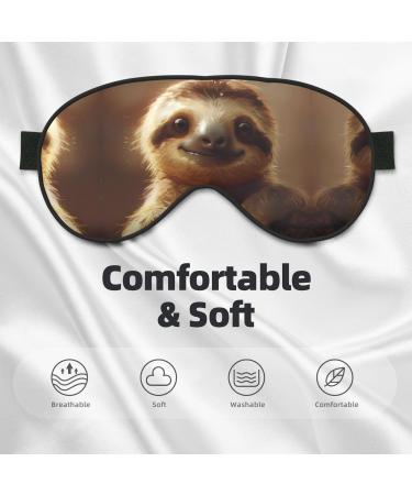 SSIMOO Adorable Sloth Sleep Mask - Adjustable Breathable Eye Mask for Comfortable Sleep | International Shipping Available - Buy Online on SooperMarket.com