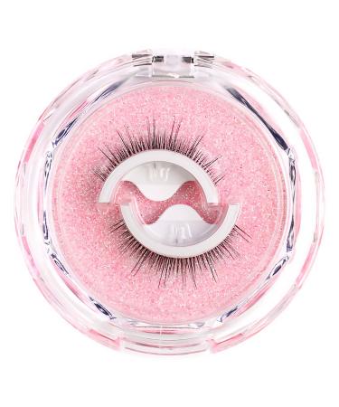 Reusable Self-Adhesive Eyelashes Natural Multiple Fake Eyelashes Natural Look Natural Fluffy Curling Long Eyelashes No Magnet No Glue Eyelashes Waterproof (W12-1 Paired)