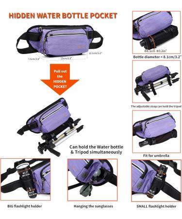 TUDEC Dogs Jogging Line with Belly Belt - Elastic Reflective Leash for Large & Medium Dogs Includes Feces Bag Dispenser - Gray Purple - Buy Online on SooperMarket.com