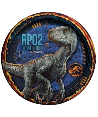 Round Dessert Paper Plates - 7  Jurassic World  8 Pcs